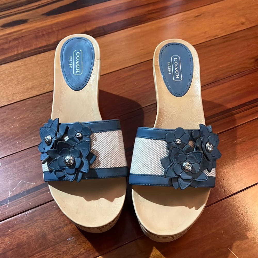 Coach platform sandals